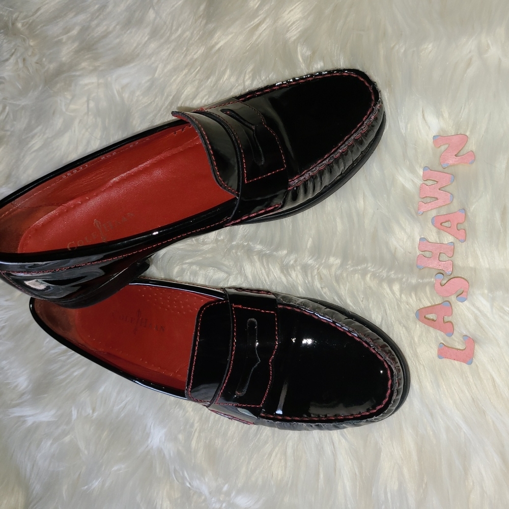 Cole Haan Patent Leather Penny Loafers